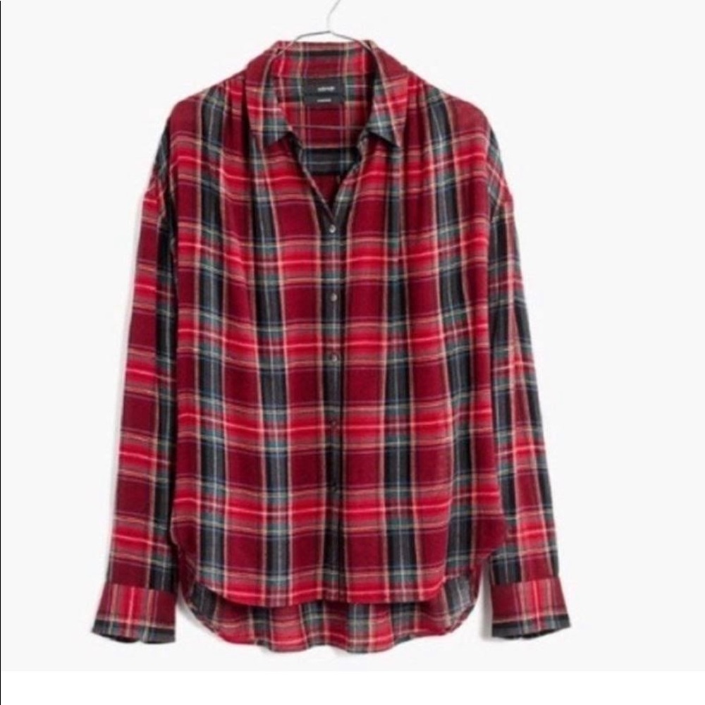 Madewell Red and Green Flannel
